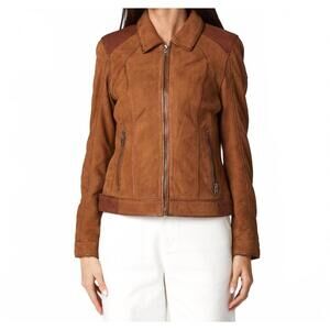 NEW MAURITIUS sunny leather jacket in cognac